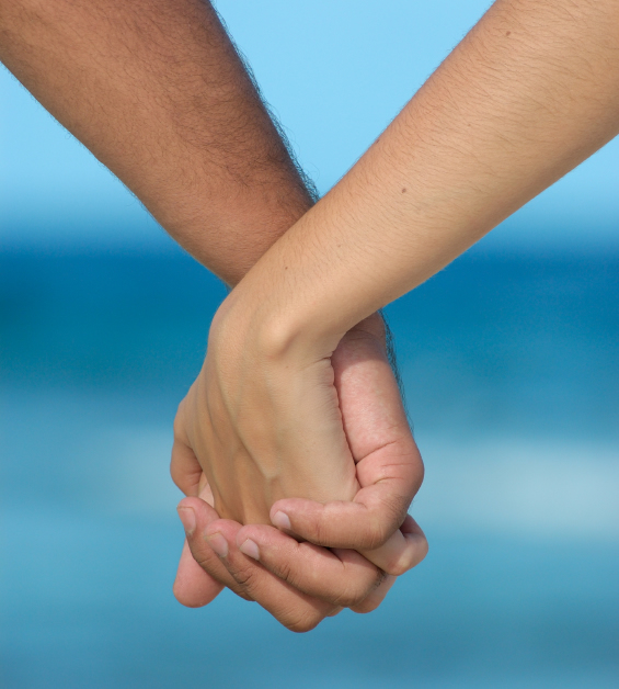 holding hands