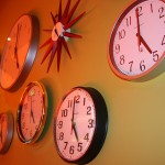 clocks displaying 5:00