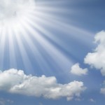 sunlight streaming through clouds