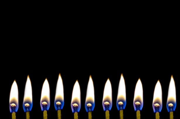 lighted matches