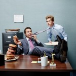 Guy being a jerk pulling someone's tie