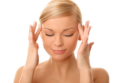 woman with closed eyes