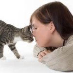 woman with cat