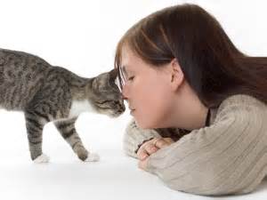woman with cat