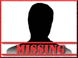 sillhouette of a man's head with the word "missing"