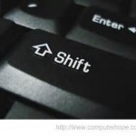 Shift button on a keybord
