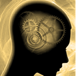 person with gears for a brain, representing the subconscious