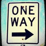 One way sign