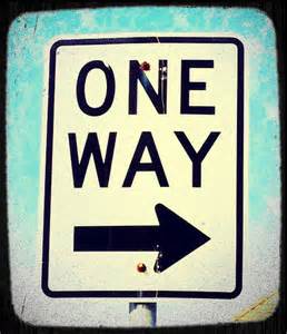 One way sign