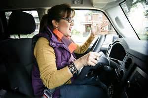 woman driver yelling