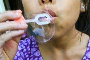 Expanding a bubble.
