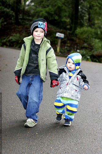 brothers walking