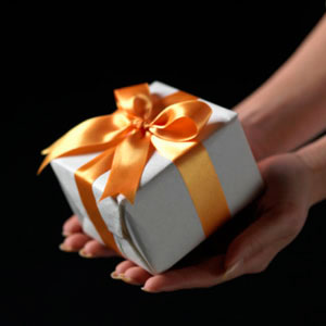 hands receiving gift