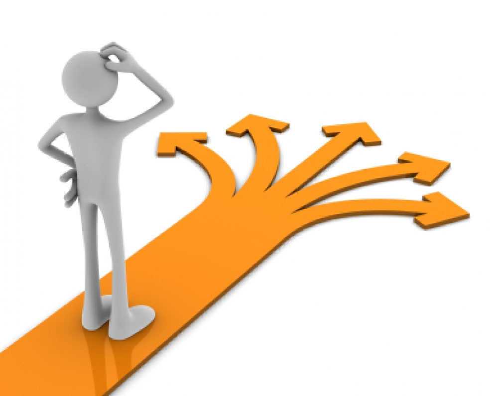Man facing a decision.