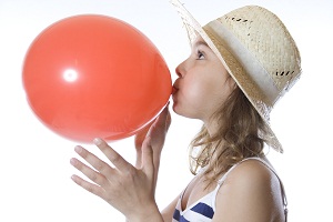 blowing up a balloon like breathing life into feelings